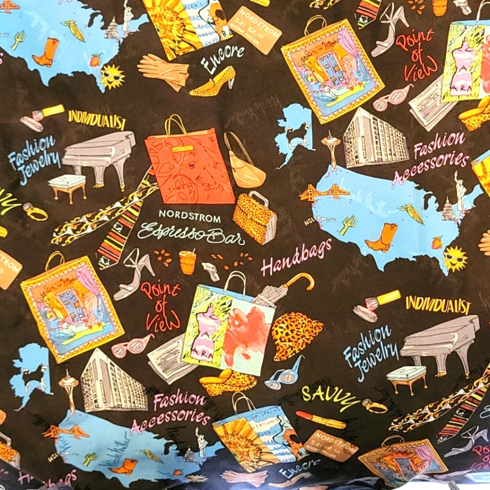 Nicole Miller 1998 Nordstrom Collectors Silk SCARF